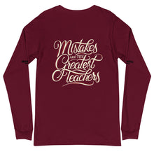Load image into Gallery viewer, Lessons from Mistakes" Long Sleeve Tee